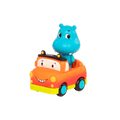 Light-up toy hippo in pickup truck