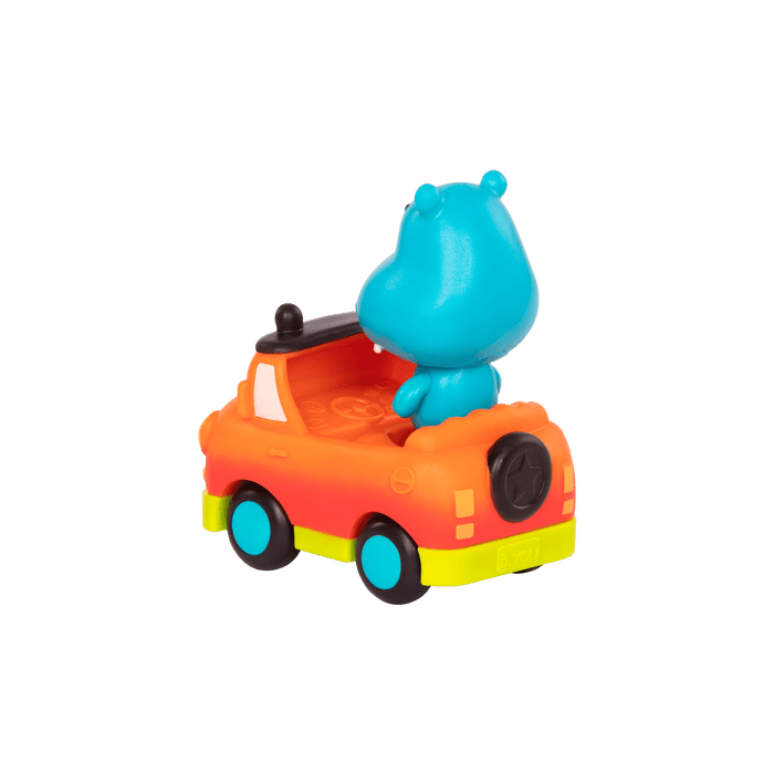 Light-up toy hippo in pickup truck