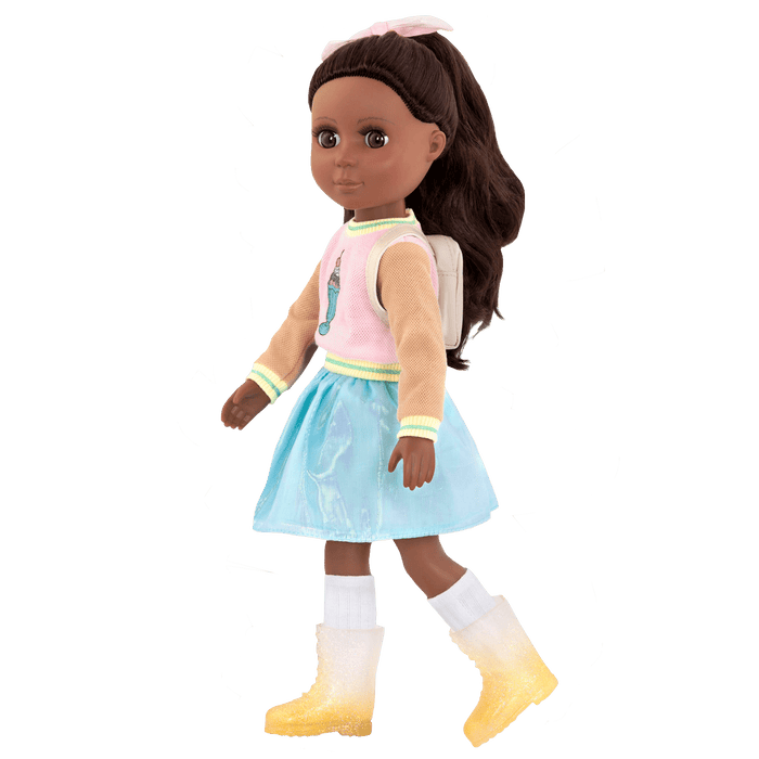 Ice cream top with glitter boots for 14-inch doll