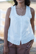 sweet lace ruffled top