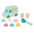 Toy ice cream truck with scoops.