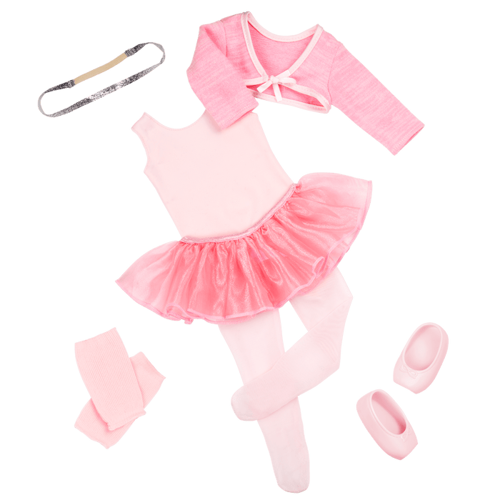 18-inch doll with brown hair, green eyes, ballerina accessories and storybook