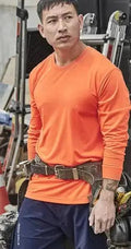 SYZMIK Men's Hi Vis Long Sleeve Tee ZH390 Metro Workwear.