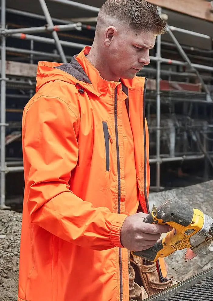 Syzmik Workwear Unisex Super Light Packable Rain Jacket ZJ260 Metro Workwear.