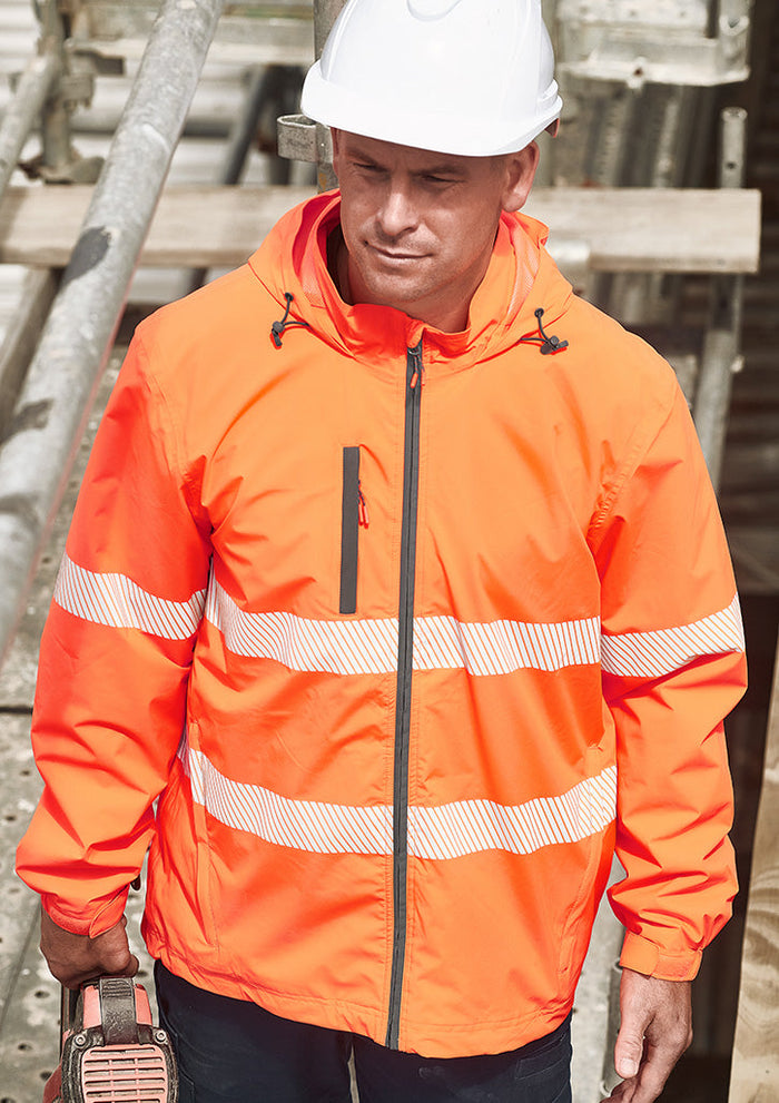 Syzmik Workwear Unisex Super Light Segmented Tape Packable Rain Jacket ZJ560