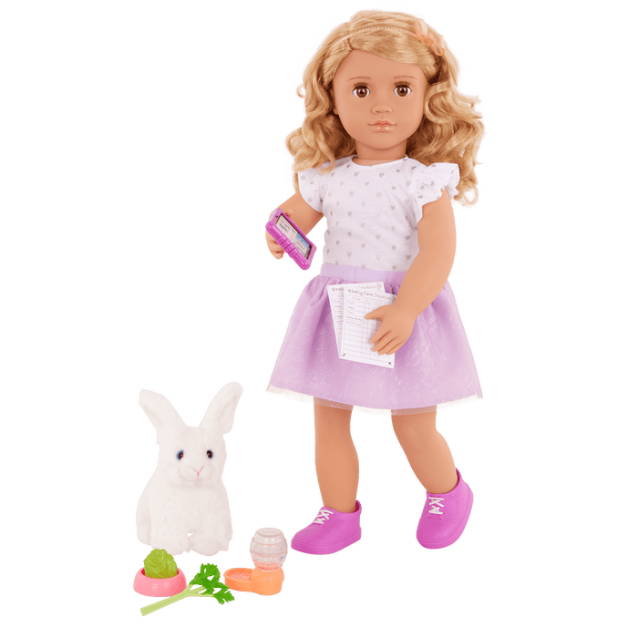 Our Generation 18-inch Doll Tabby and her pet bunny Summer