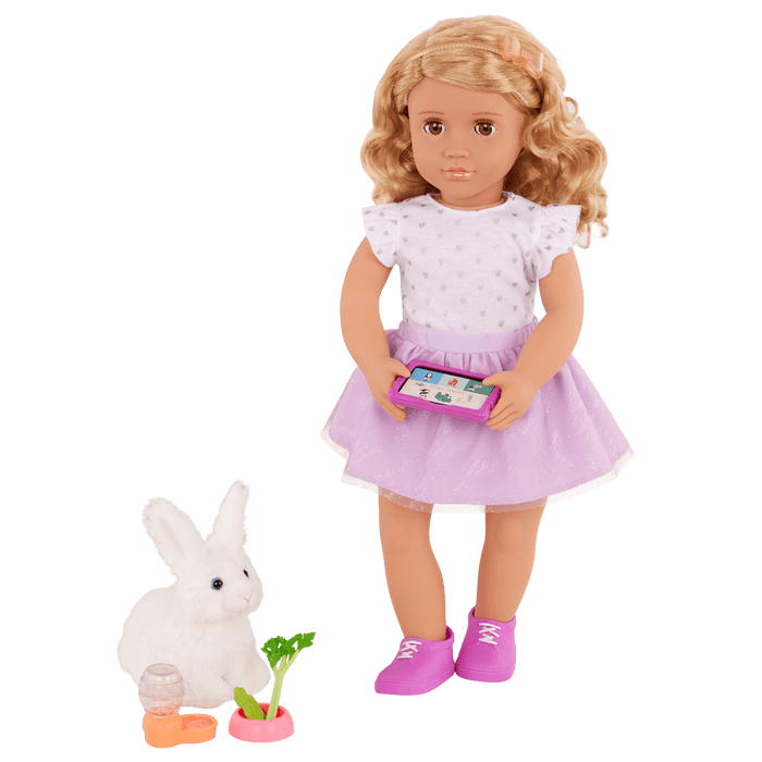 Our Generation 18-inch Doll Tabby and her pet bunny Summer