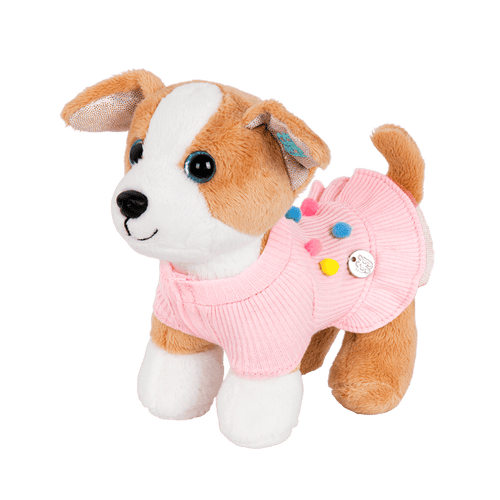 Set of three dog plushie outfits