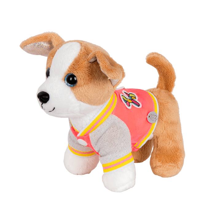 Set of three dog plushie outfits