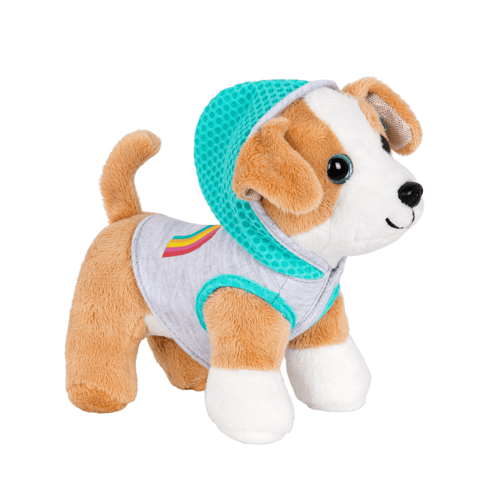 Set of three dog plushie outfits