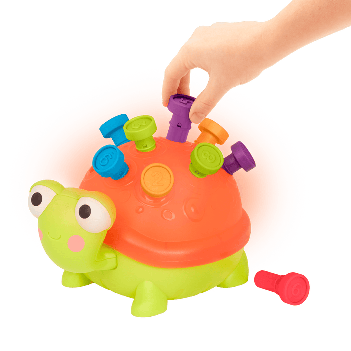 Light-up turtle counting toy.