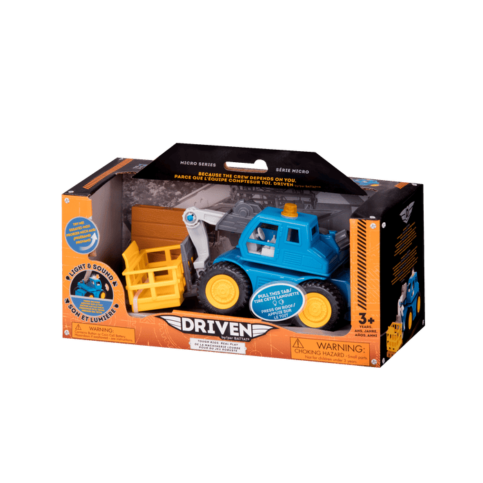 Blue toy telehandler