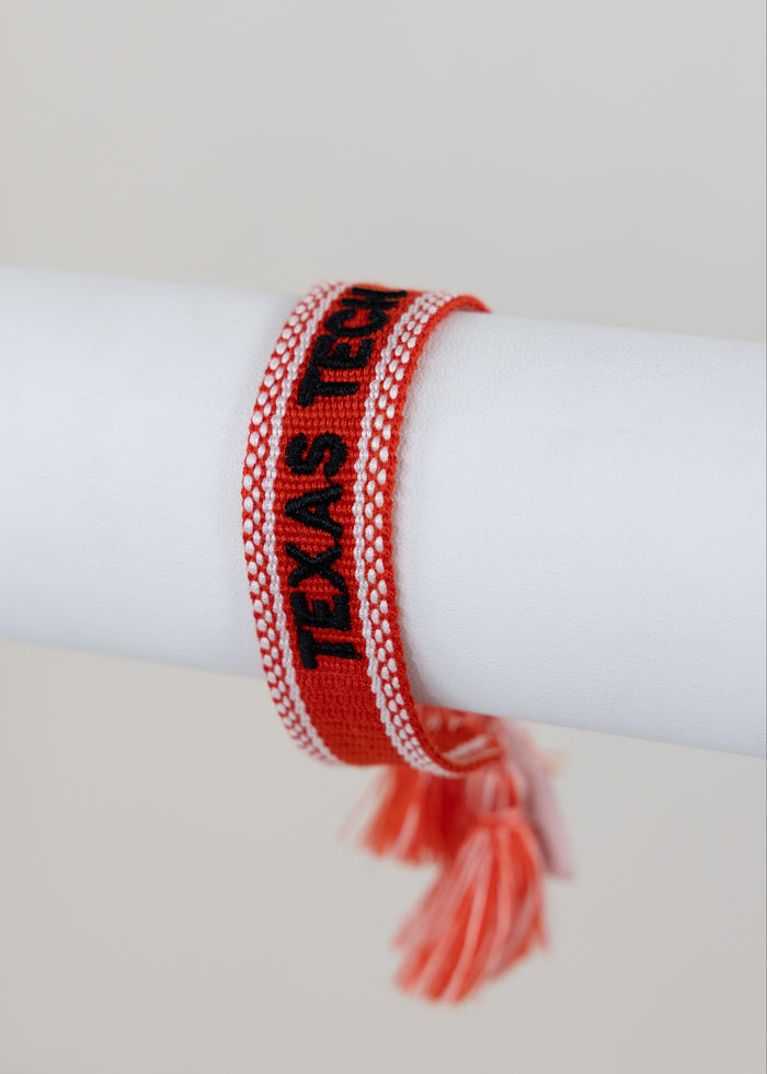Texas Tech Embroidered Bracelet