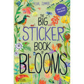Cover of 'The Big Sticker Book of Blooms' featuring colorful illustrations of plants, birds, and insects, with author Yuval Zommer's name at the top.