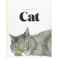 Cover of 'The Book of the Cat: Cats in Art' featuring a gray cat with green eyes.