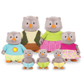 Miniature owl figurine set