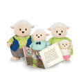 Miniature sheep figurine set with storybook