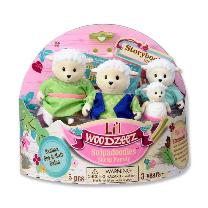 Miniature sheep figurine set with storybook