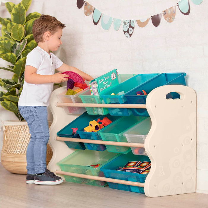 Storage bin organizer