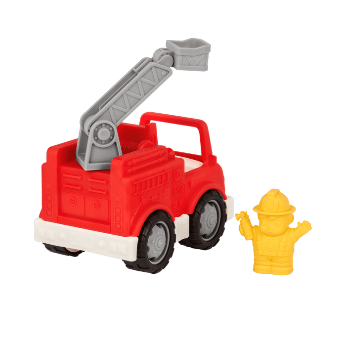 Mini vehicle police SUV, fire truck, and 2 drivers