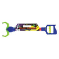 The Toysmith Galaxy Grabber is a toy grabber tool by Toysmith with a blue and green handle, space-themed label, and telescoping claw for extra reach—great for fun adventures.