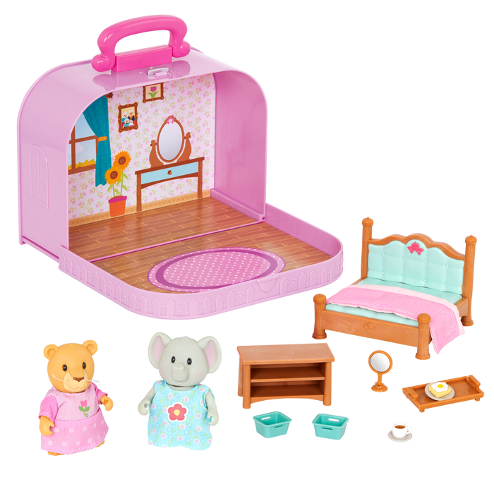 Travel Suitcase Bedroom Playset - Deluxe - Li’l Woodzeez