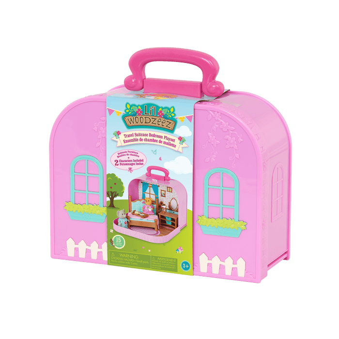 Travel Suitcase Bedroom Playset - Deluxe - Li’l Woodzeez
