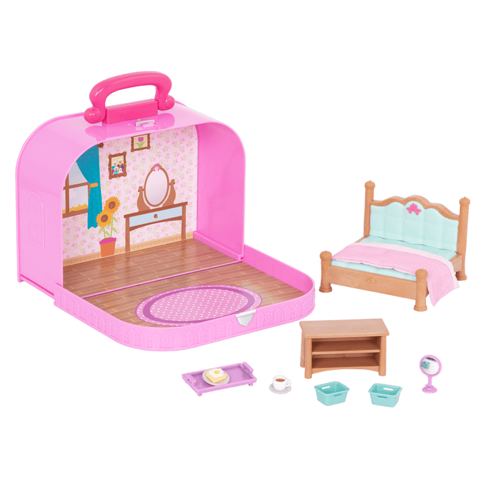 Bedroom playset in carry case