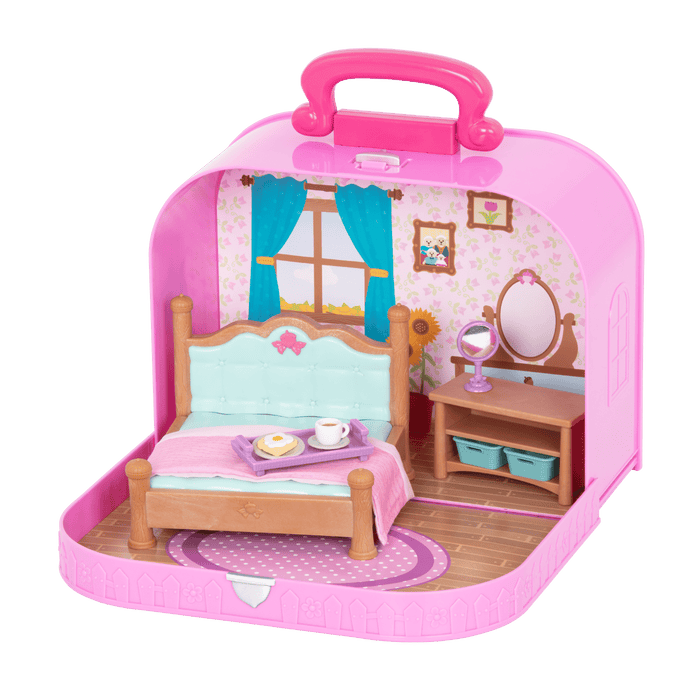 Bedroom playset in carry case