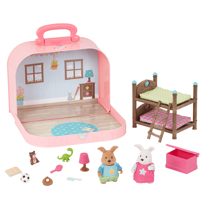 Woodzeez Travel Bedroom Playset