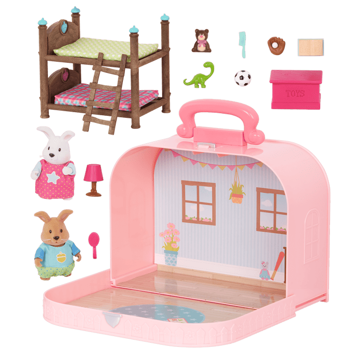 Woodzeez Travel Bedroom Playset