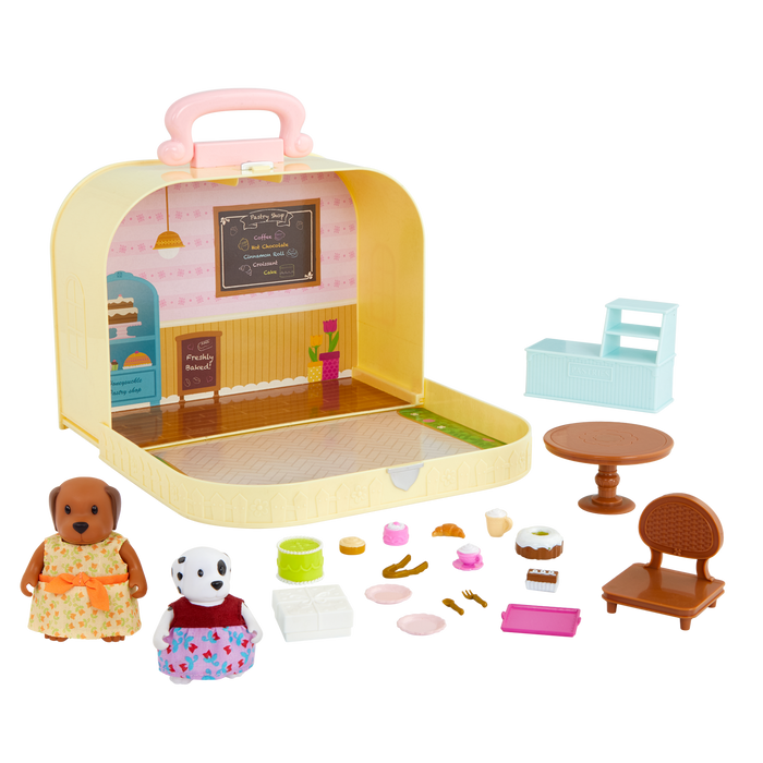 Travel Suitcase Pastry Shop Playset - Deluxe - Li’l Woodzeez