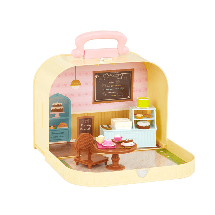 Travel Suitcase Pastry Shop Playset - Deluxe - Li’l Woodzeez