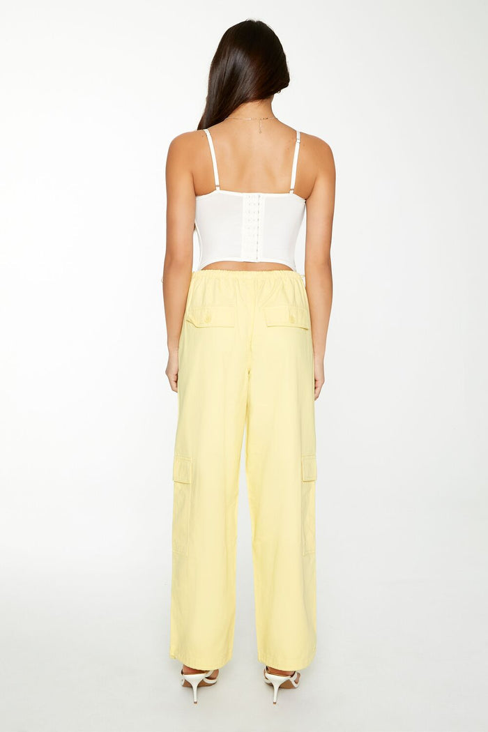 Twill Toggle Drawstring Cargo Pants