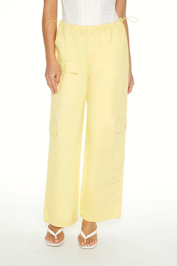 Twill Toggle Drawstring Cargo Pants