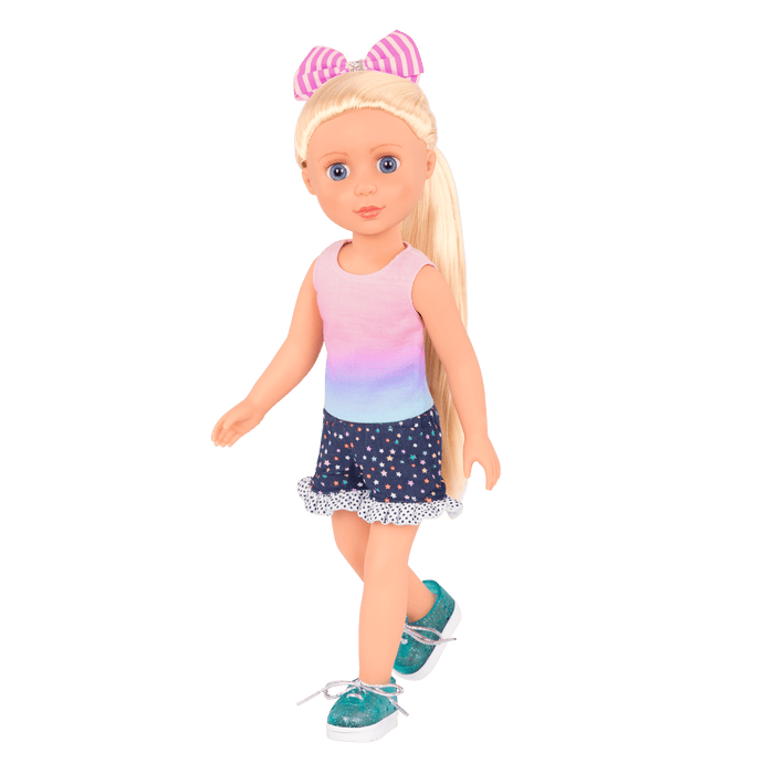 Doll outfit top shorts and shoes