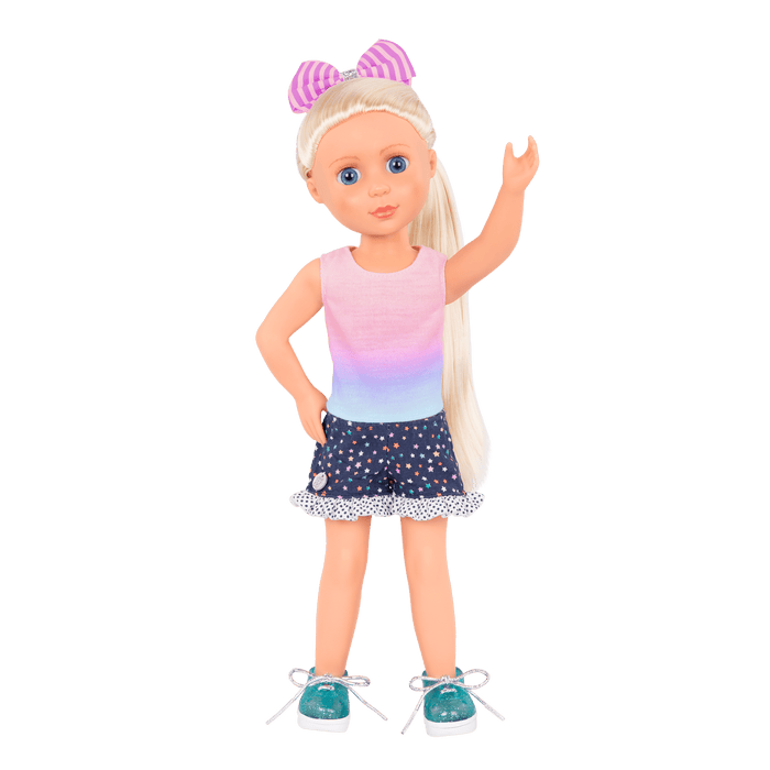 Doll outfit top shorts and shoes