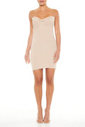 Twist-Front Mini Sweater Dress