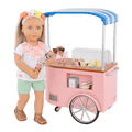 18-inch doll with ice cream cart playset