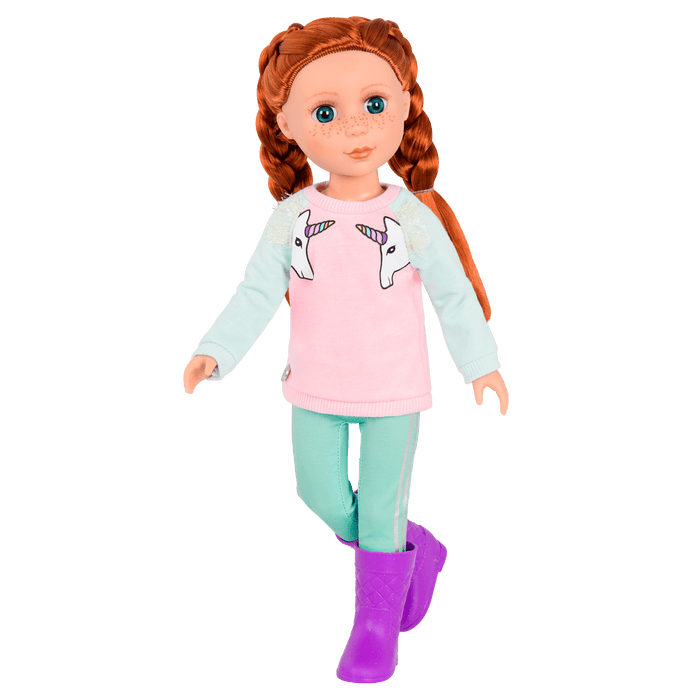 Unicorn-themed outfit for 14-inch doll
