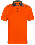 Unisex Hi-Vis Bamboo Charcoal Vented SS Polo SW79 Metro Workwear.