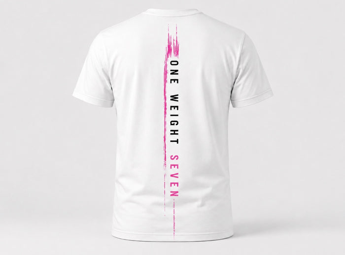 Unisex white One Weight Seven shirt