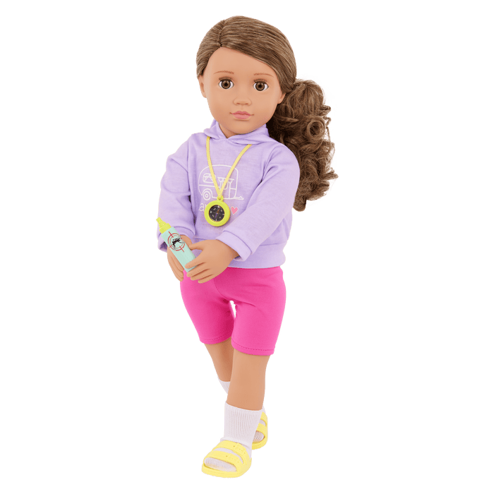 Our Generation 18-inch Doll Vivian with camping accessories