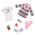 Robe and pet accessories for 14-inch doll