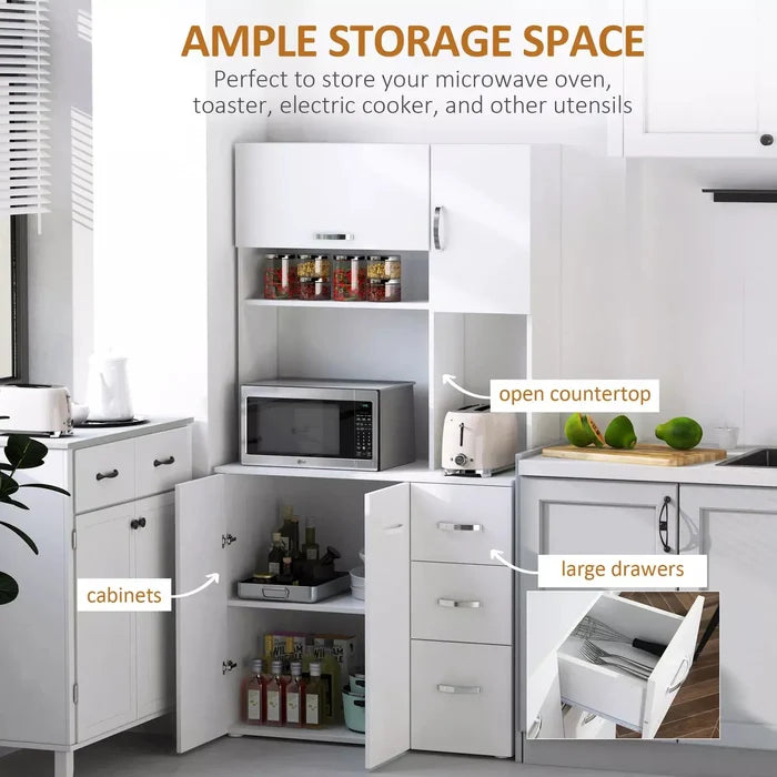 Wendy Kitchen Pantry Cabinet Hutch Canva Home