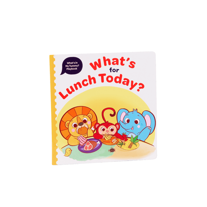 Booklet and basic skills board with animal illustrations and fasteners.