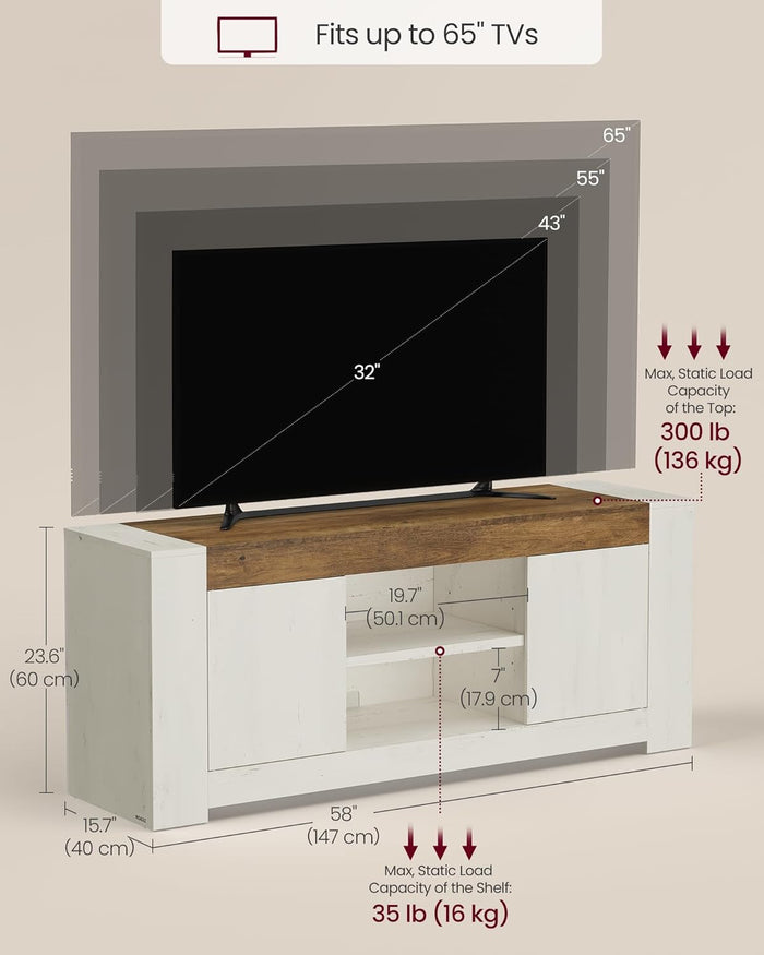 White Farmhouse TV Stand - Canva Home