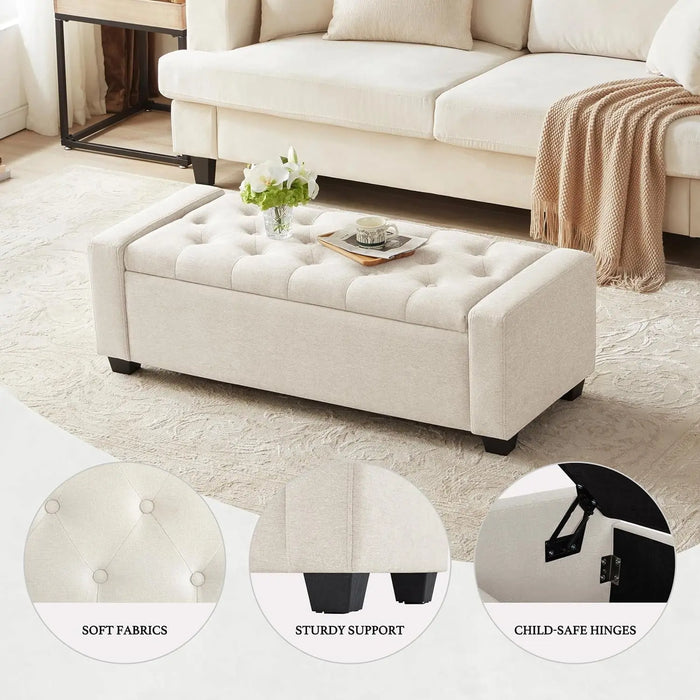 Wilcox Ottoman Storage End Bed Bench Canva Home