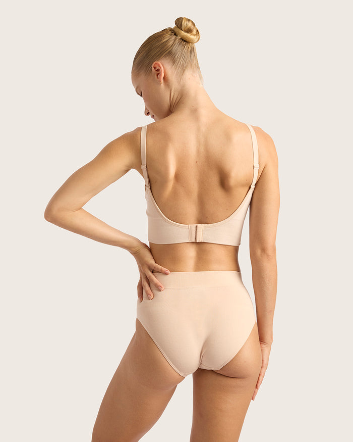 Wireless Low Back Bra - Shell