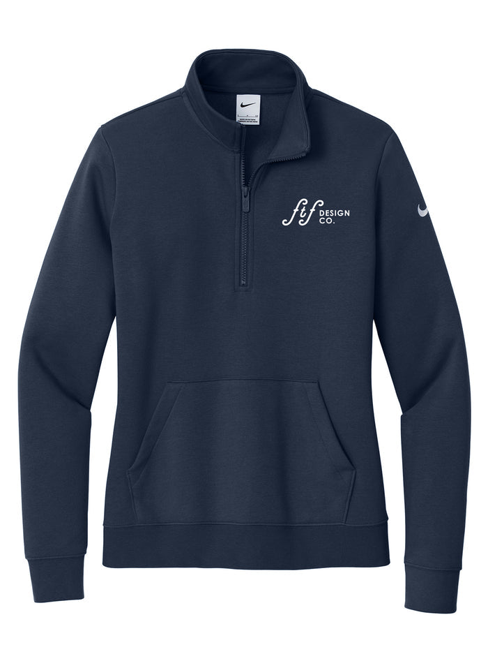 Nike Women's Club Fleece Sleeve Swoosh 1/2-Zip